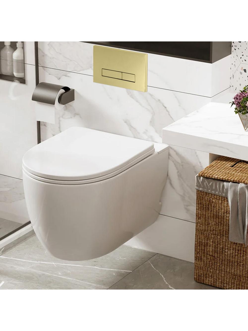 Stelaż zestaw podtynkowy ST do mis WC z przyciskiem H Gold
