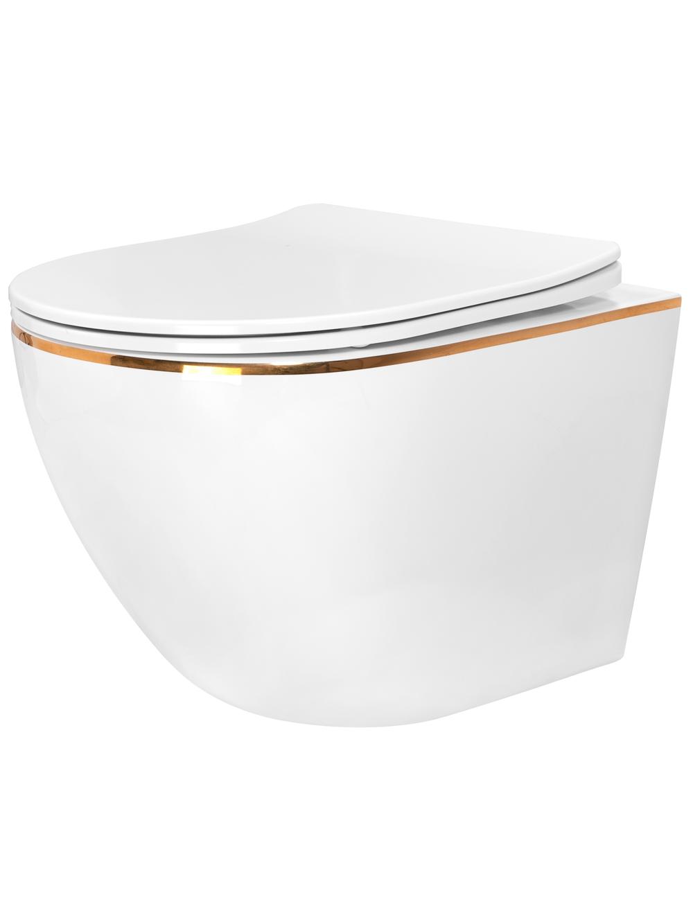 Misa WC podwieszana Carlo Flat Gold Edge