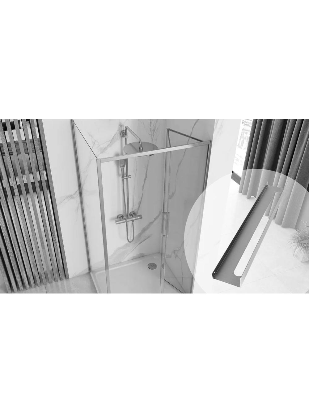 Półka łazienkowa prysznicowa SF02 60cm stal szczotkowana