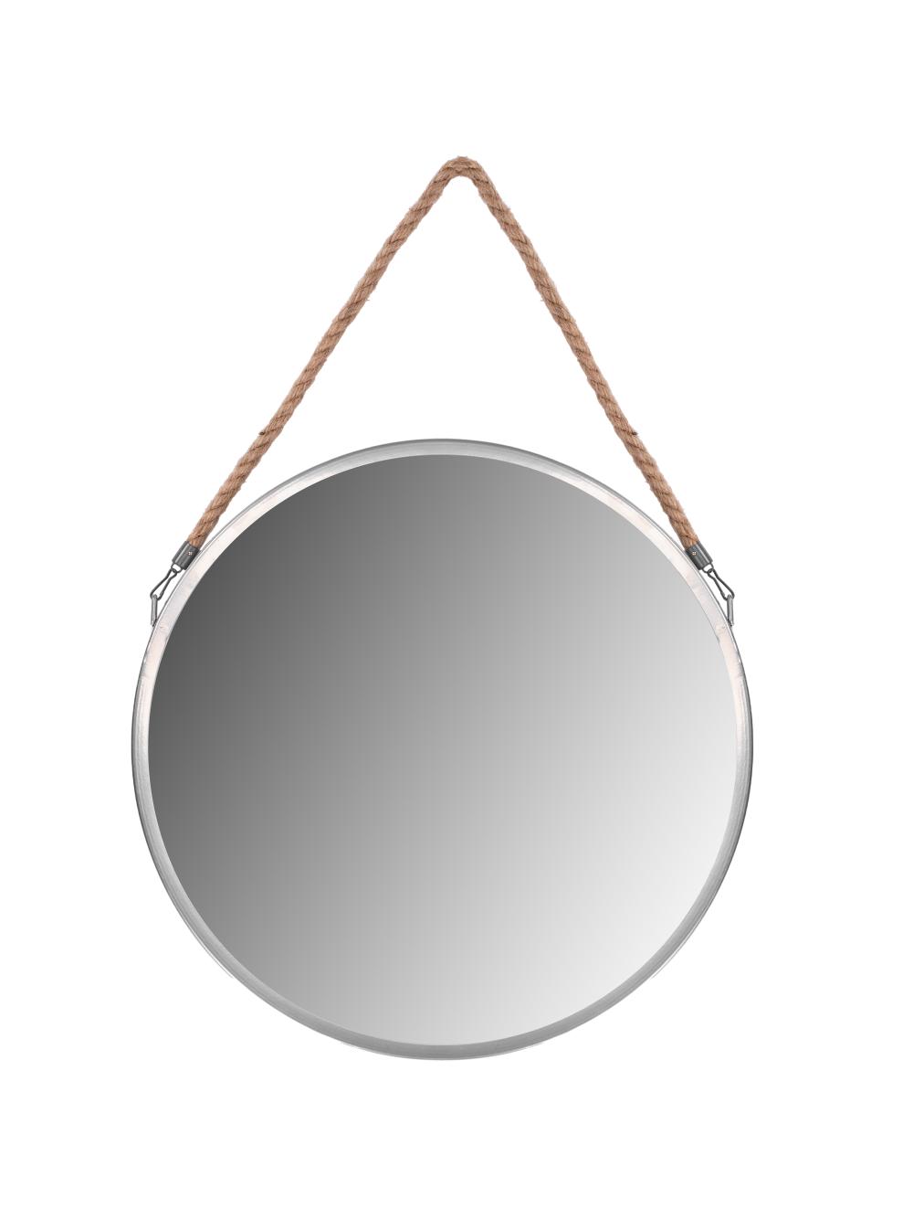 LUSTRO NA LINIE OKRĄGŁE SREBRNE  40CM KLMH-0410S-1