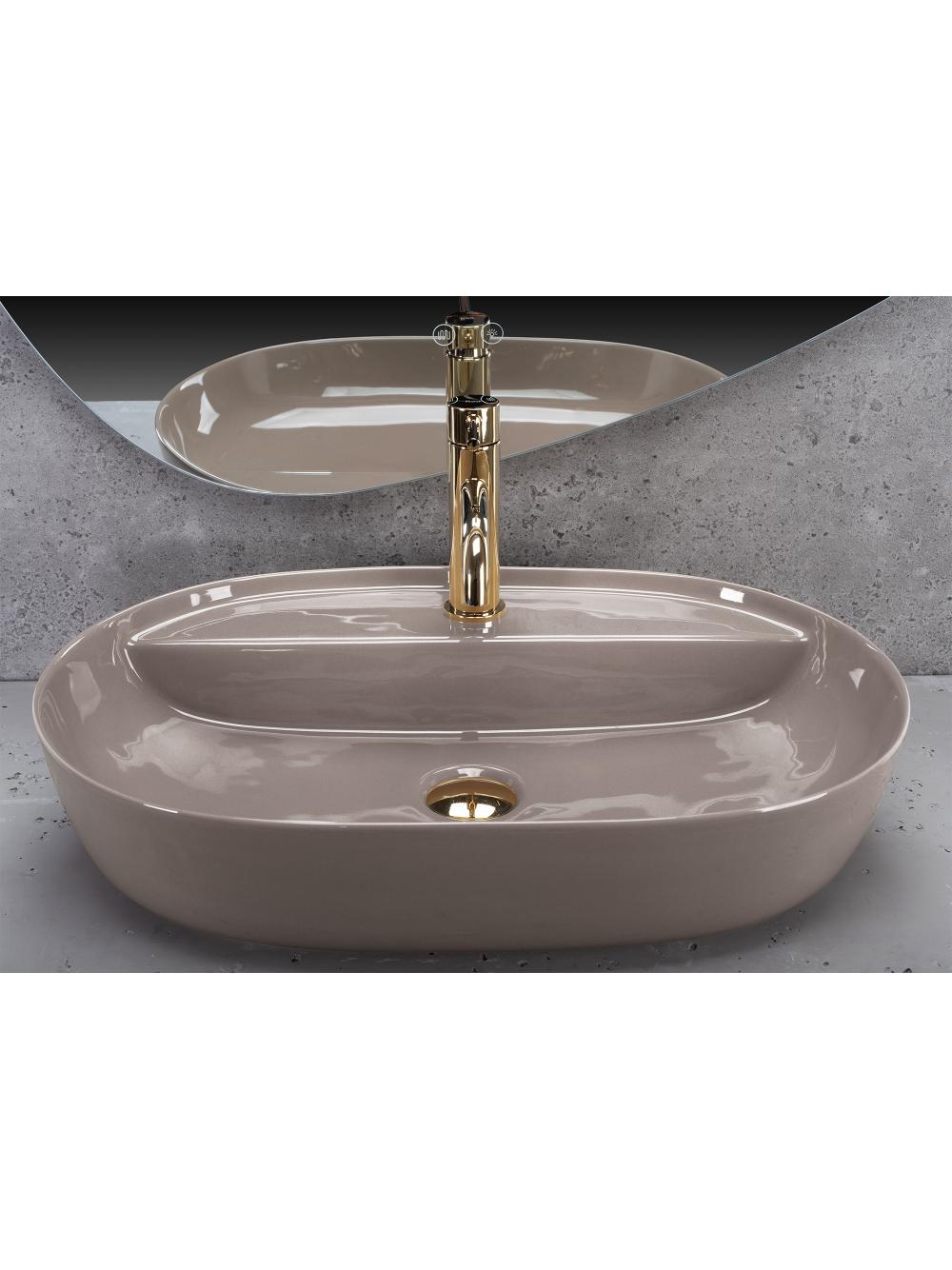 Umywalka REA Aura 61 Beige Shiny