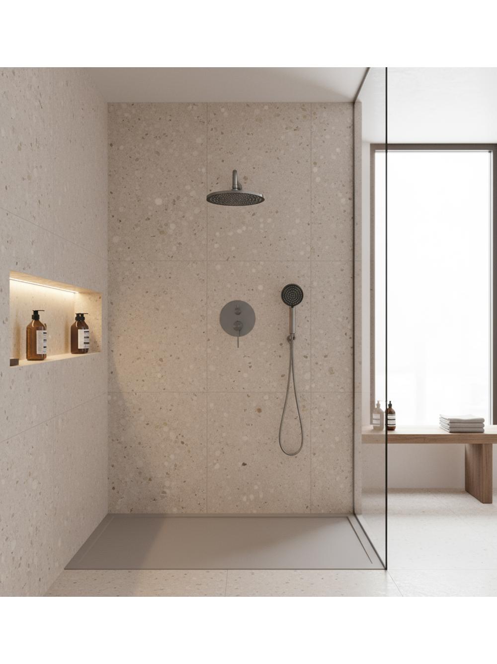 Zestaw natryskowy podtynkowy Rea Foster Nikiel Szczotkowany + BOX