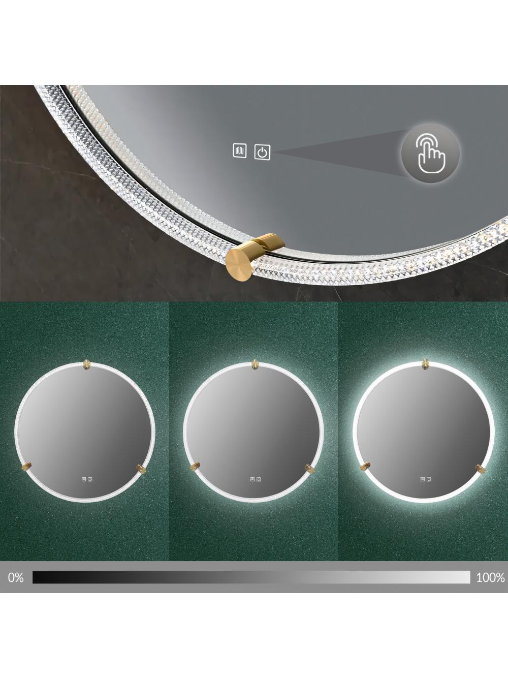 LUSTRO ŚCIENNE LED Z RAMĄ 60cm 106