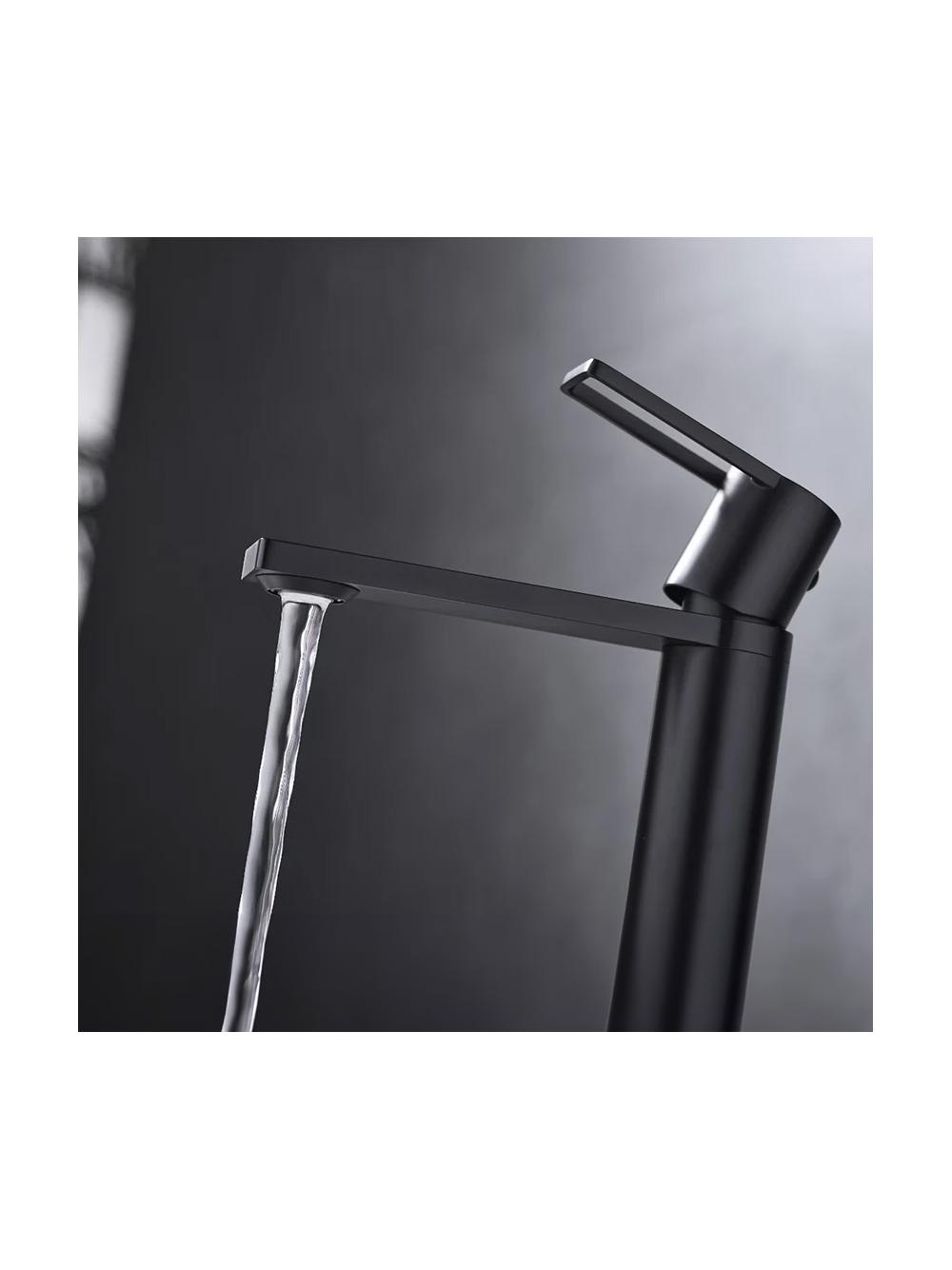 Bateria Umywalkowa REA FLIP Czarna Wysoka