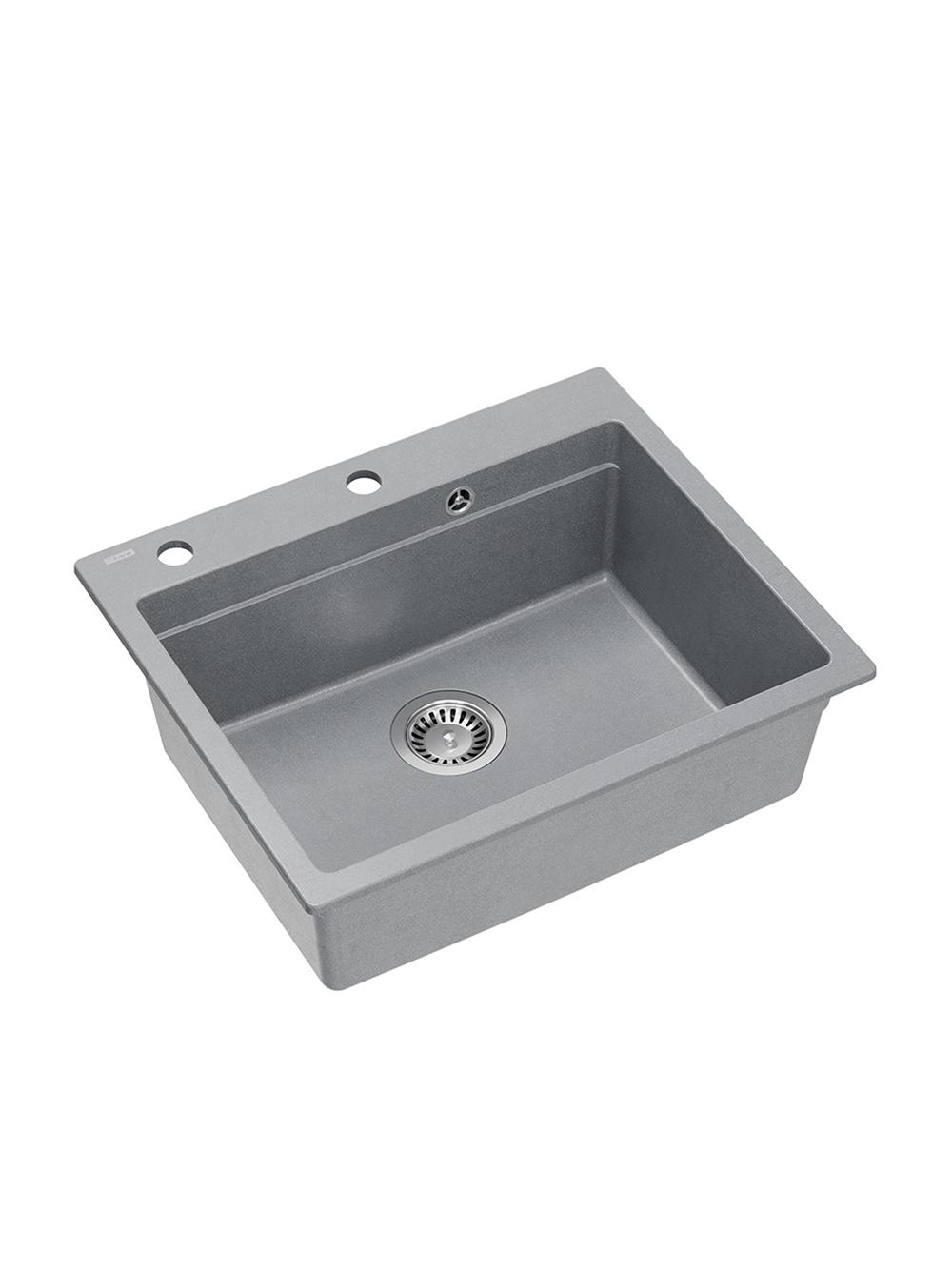 Zlewozmywak granitowy KURT 110 WORKSTATION SZARY Metalik