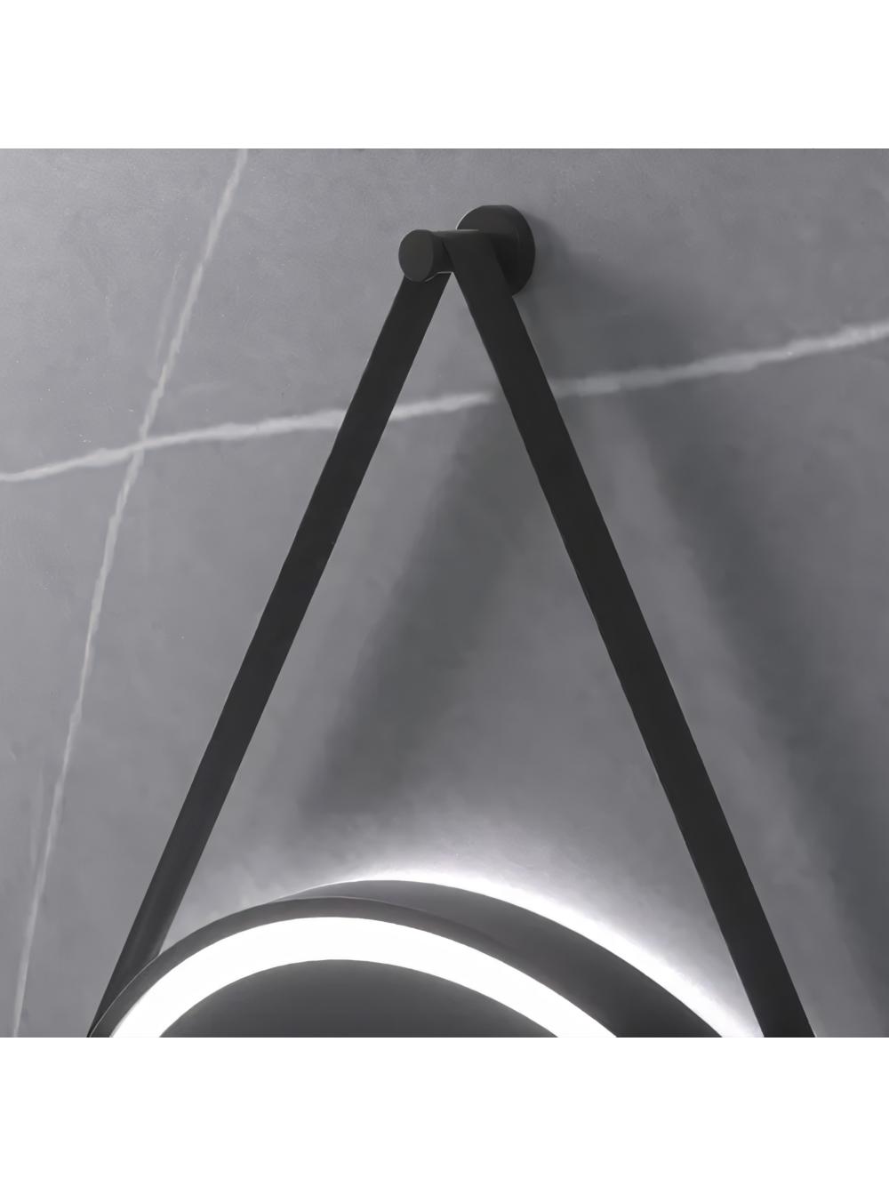 LUSTRO OKRĄGŁE LED WISZĄCE NA PASKU 80cm 105