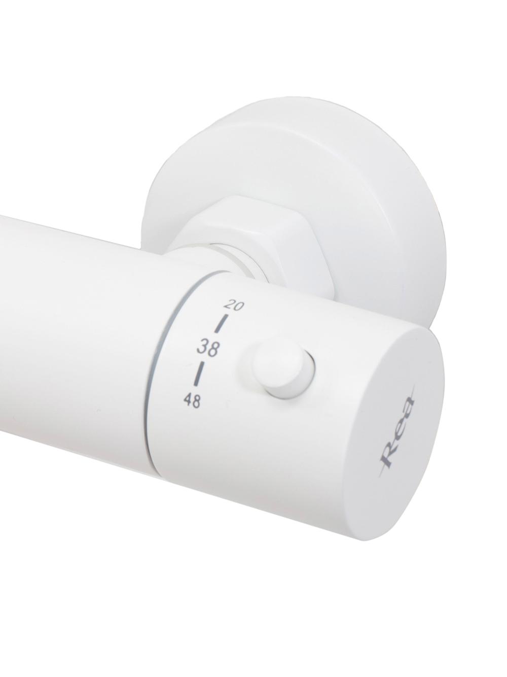Kit de douche avec Thermostat Lungo White Mat