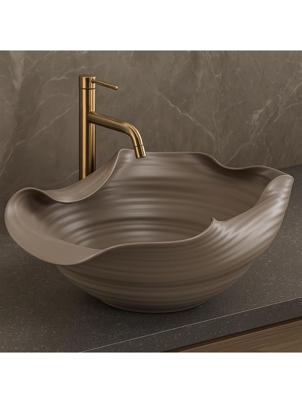 Ceramic Countertop Basin REA HM-66TB Handmade ART
