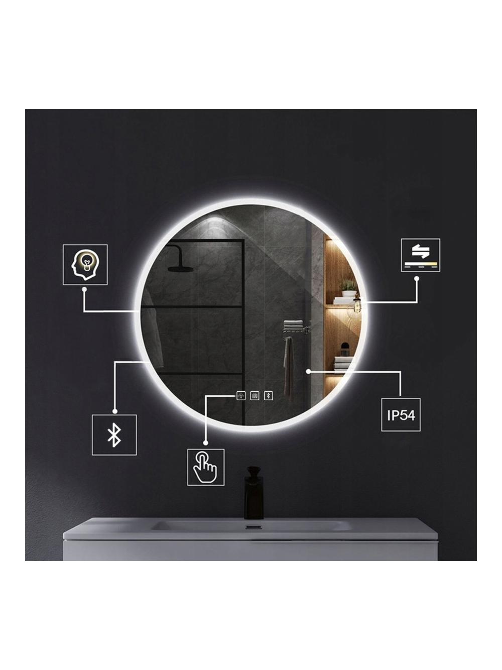 LUSTRO ŚCIENNE LED BLUETOOTH FFJ 60CM