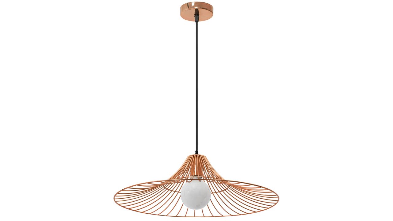 Lampa Sufitowa Wisząca Płaska Okrągła Loft APP483-1CP Różowe