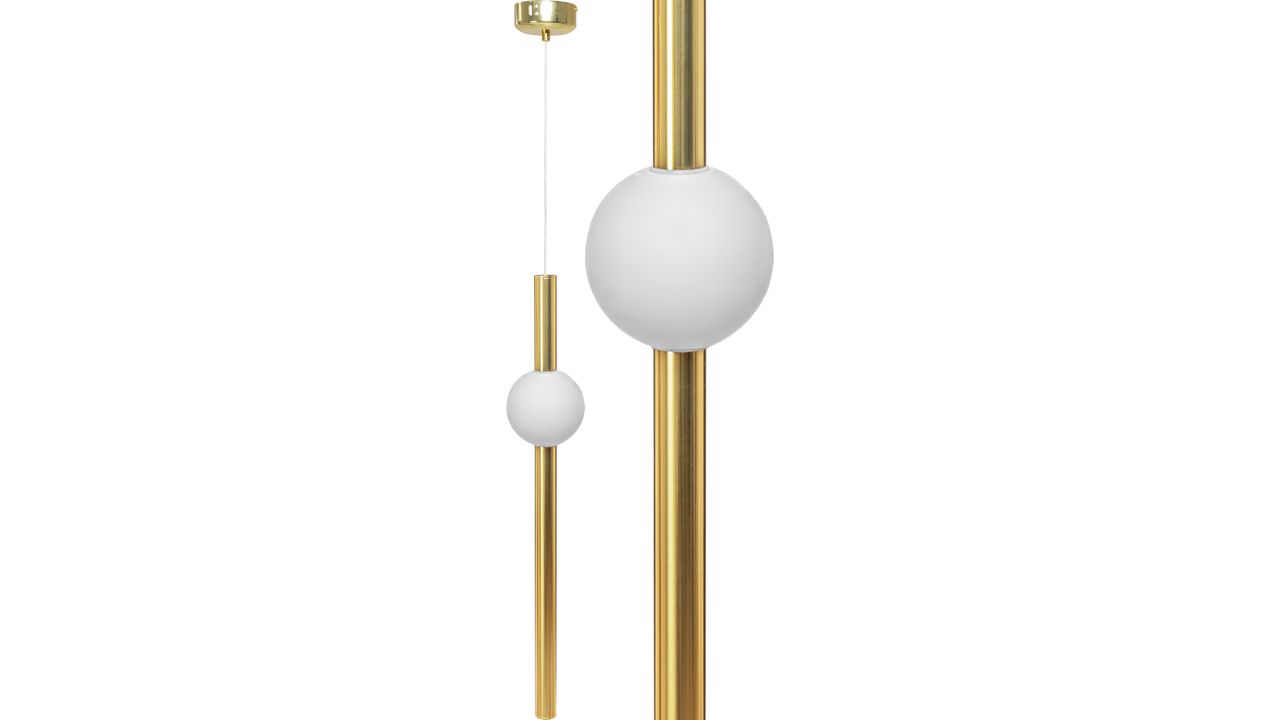 【ayuppage】 Lampa Sufitowa Wisząca Długa LED APP475-CP Złota - Sklep