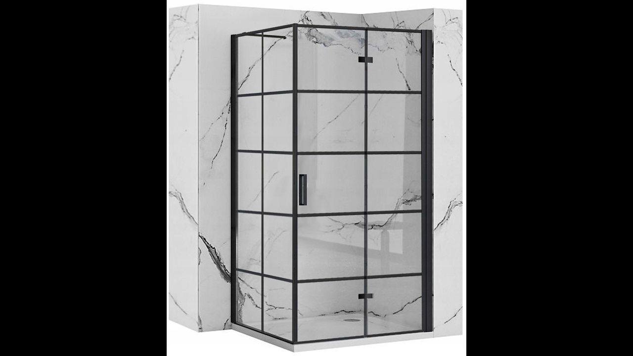 Shower enclosure Rea Molier Black 110x80