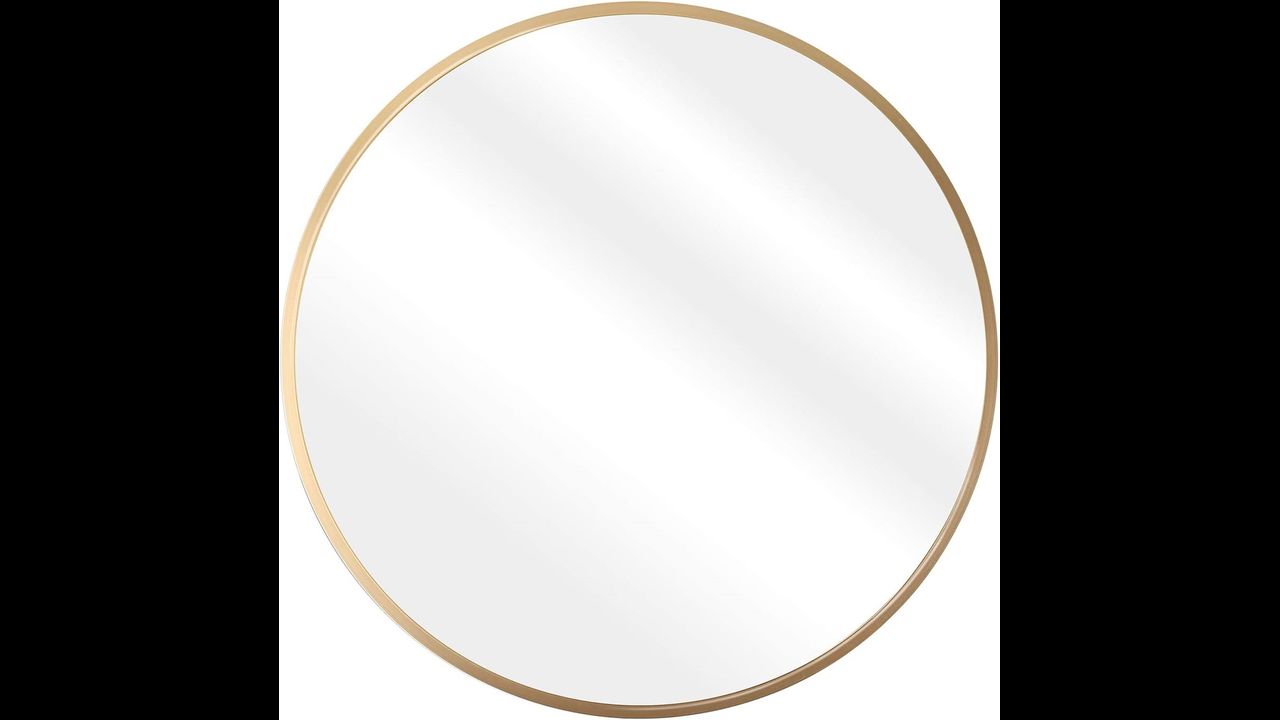 Zrcadlo kulaté MR18-20600g - Módní tenký zlatý rám 60cm