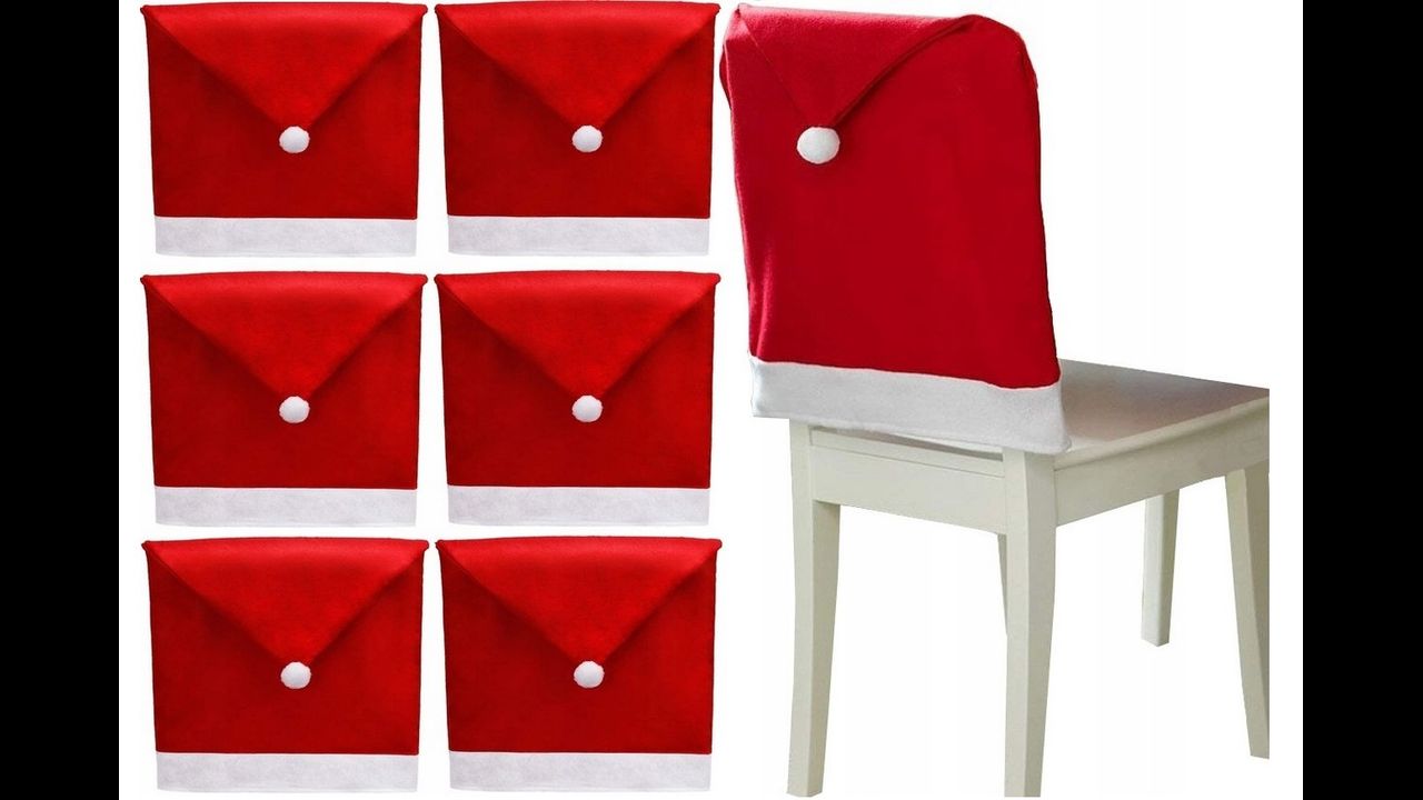 Christmas Chair Cover 6 pcs Santa's Hat