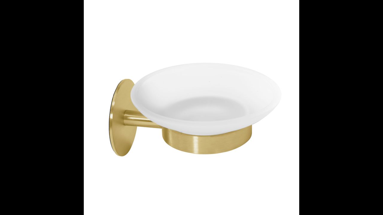 soap dish gold brush 322218B