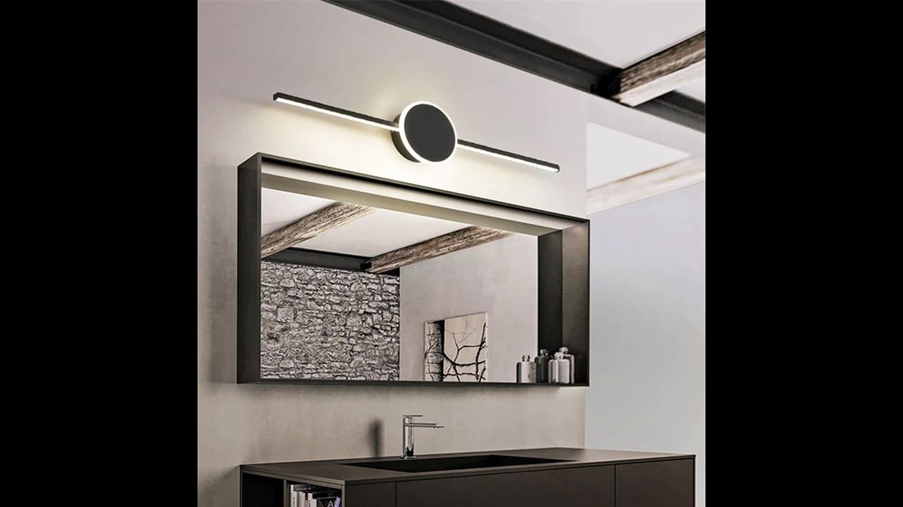 Lampada applique per specchio bagno led 9w onda design moderno ondulato luce  bianco naturale calda