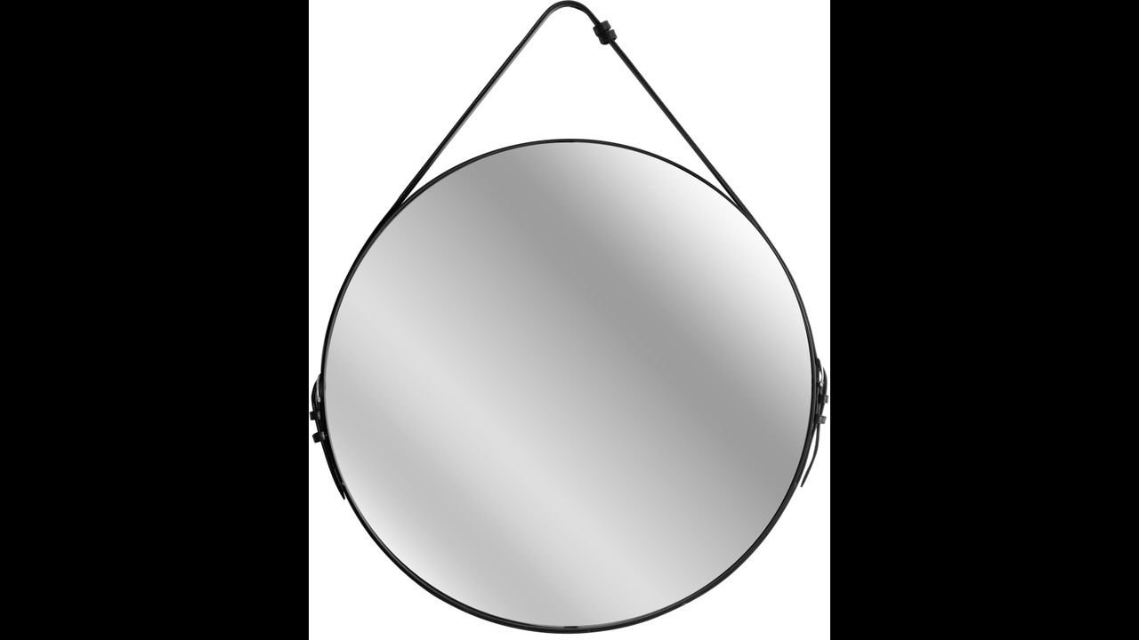 Apvalus juodas 60 cm veidrodis TPJ-60B