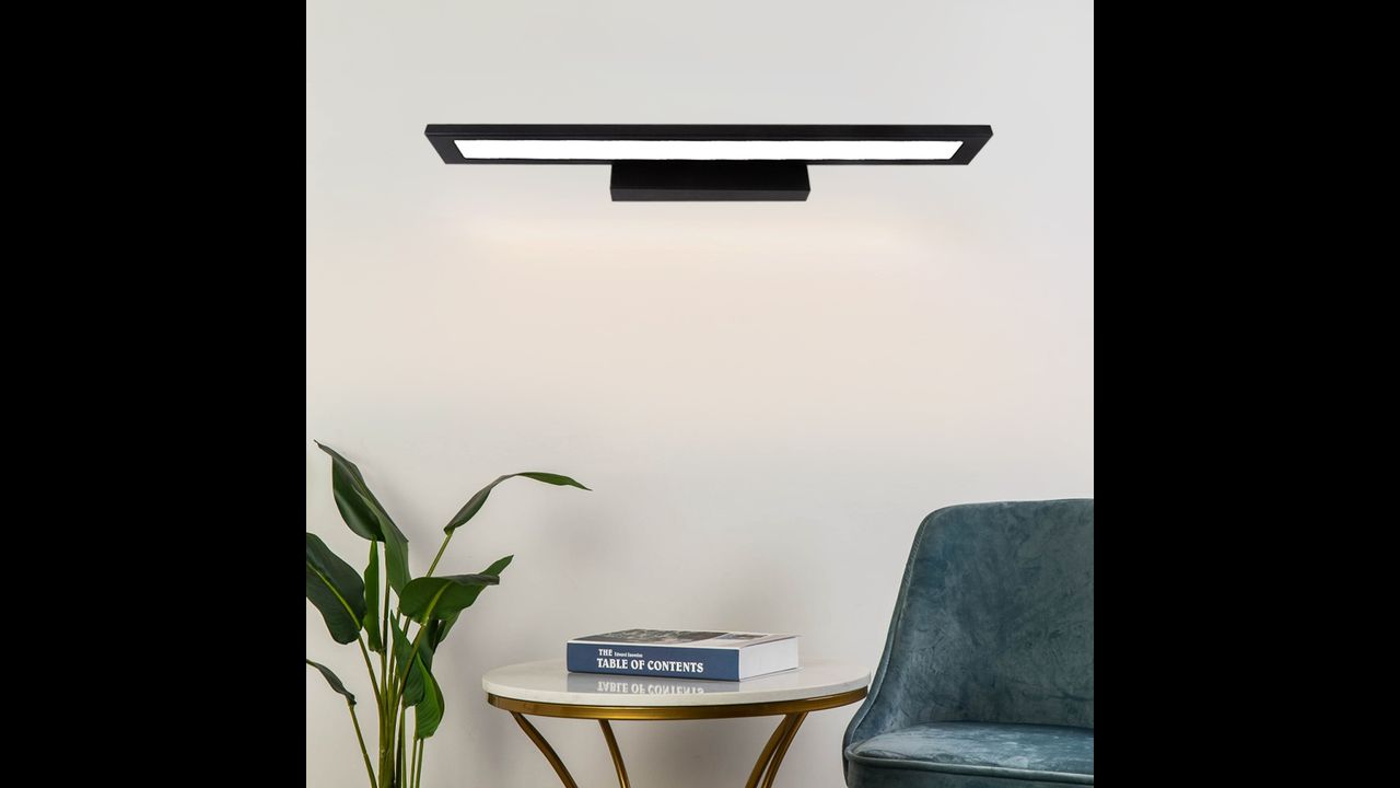 LAMPADA DA MURO DA BAGNO LED SOPRA SPECCHIO 60CM APP840-1W FLAT BLACK - Rea