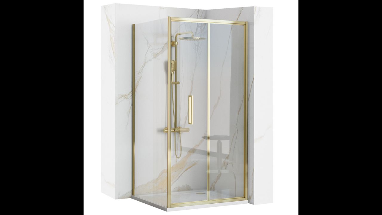 Cabine de douche rectangulaire Rapid Fold Gold