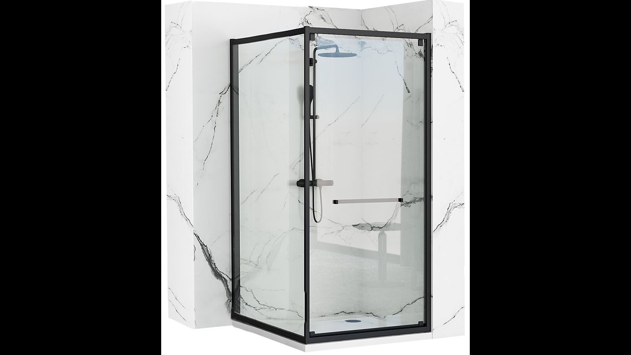 shower enclosure Rea Space In Black 80x100