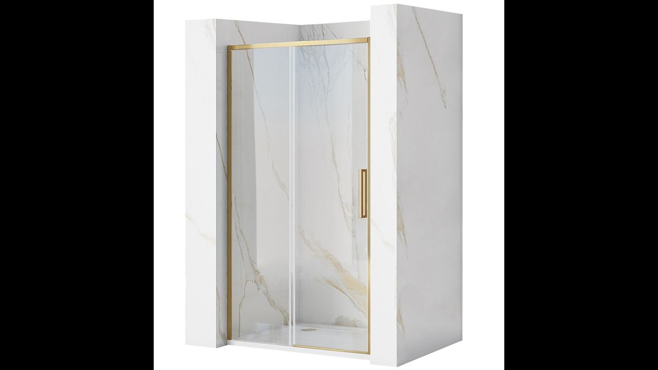 REA Rapid Slide 110 zelta matētas bīdāmās dušas durvis