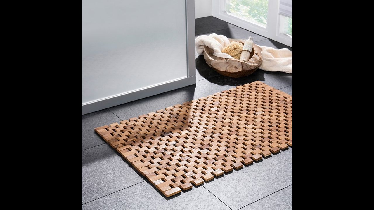 ALFOMBRA BAÑO BAMBU 59X40X0.70 CM