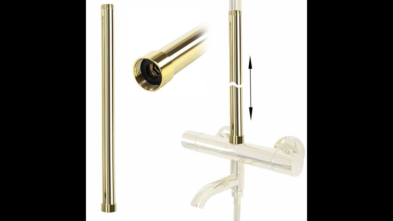 Extension for a bathtub and shower set GOLD 50cm