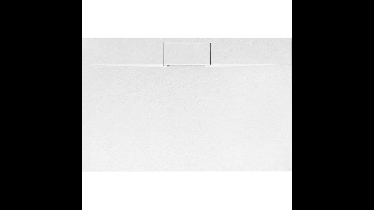 Plato de ducha Bazalt Long White 90x120
