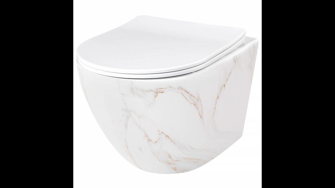 Toilet bowl  Rea Carlos Slim Rimless Aiax Shiny