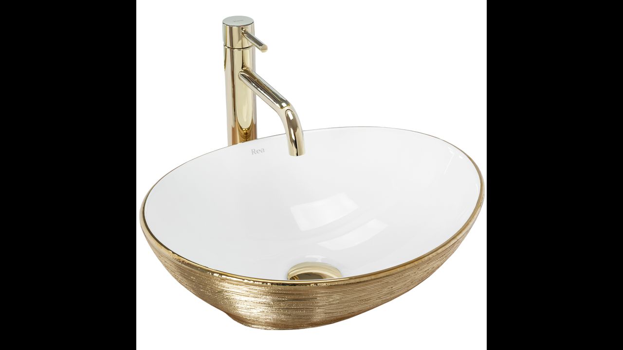 Countertop washbasin Rea Sofia Brush Gold