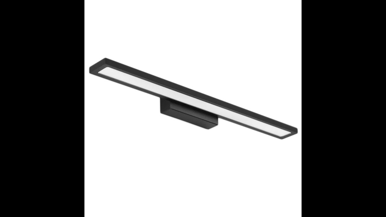 LAMPADA DA MURO DA BAGNO LED SOPRA SPECCHIO 60CM APP840-1W FLAT BLACK - Rea