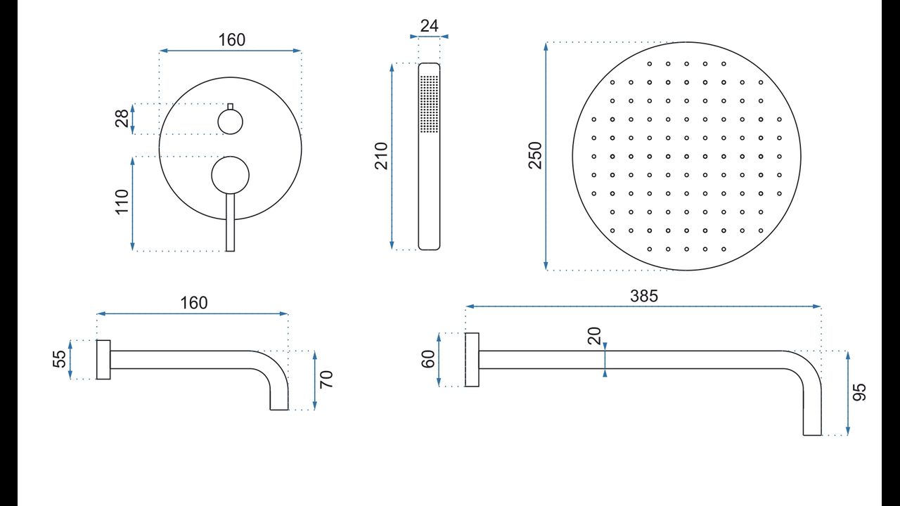 Colonne de douche extensible G.STAR PLUS 00 80-140cm — Rehabilitaweb