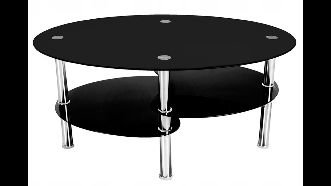 Glass coffee table CT-001 Black/Black
