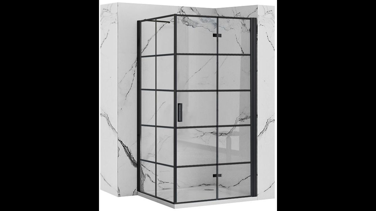 Shower enclosure Rea Molier Black 80x80
