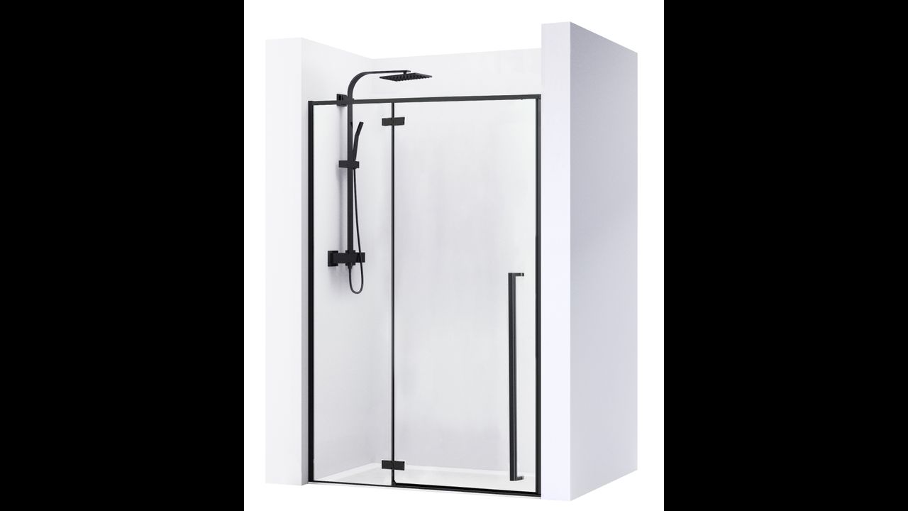 Sprchové dvere FARGO 120 - čierne matné