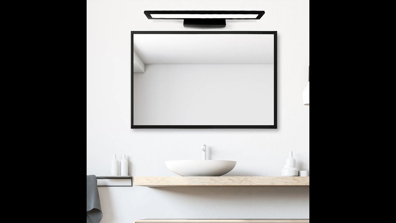 Lampada da bagno a LED colore nero 600 mm Lampada da specchio Luce per specchio  Lampada a sospensione, colore della luce: bianco neutro : :  Illuminazione