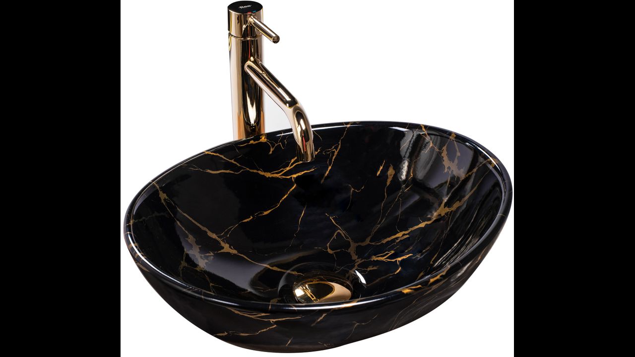 Countertop washbasin REA Sofia Black Marble