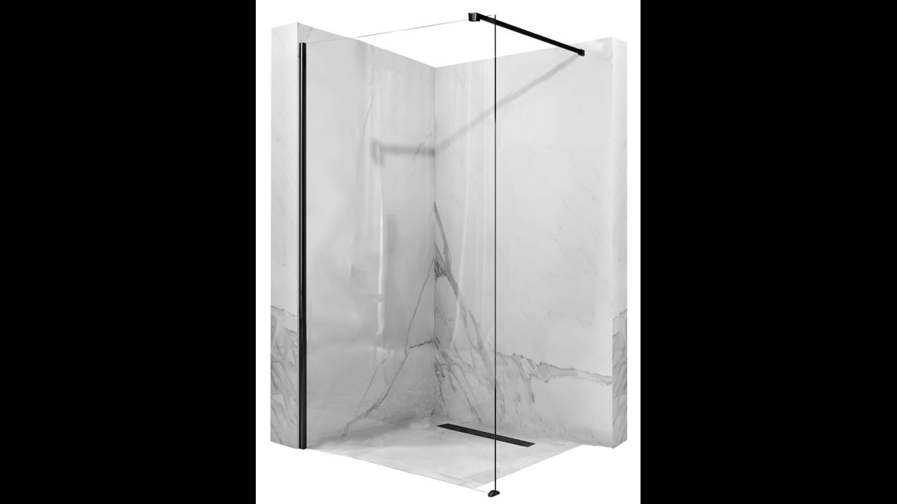 Shower screen Rea Aero Black Mat 120 Rea