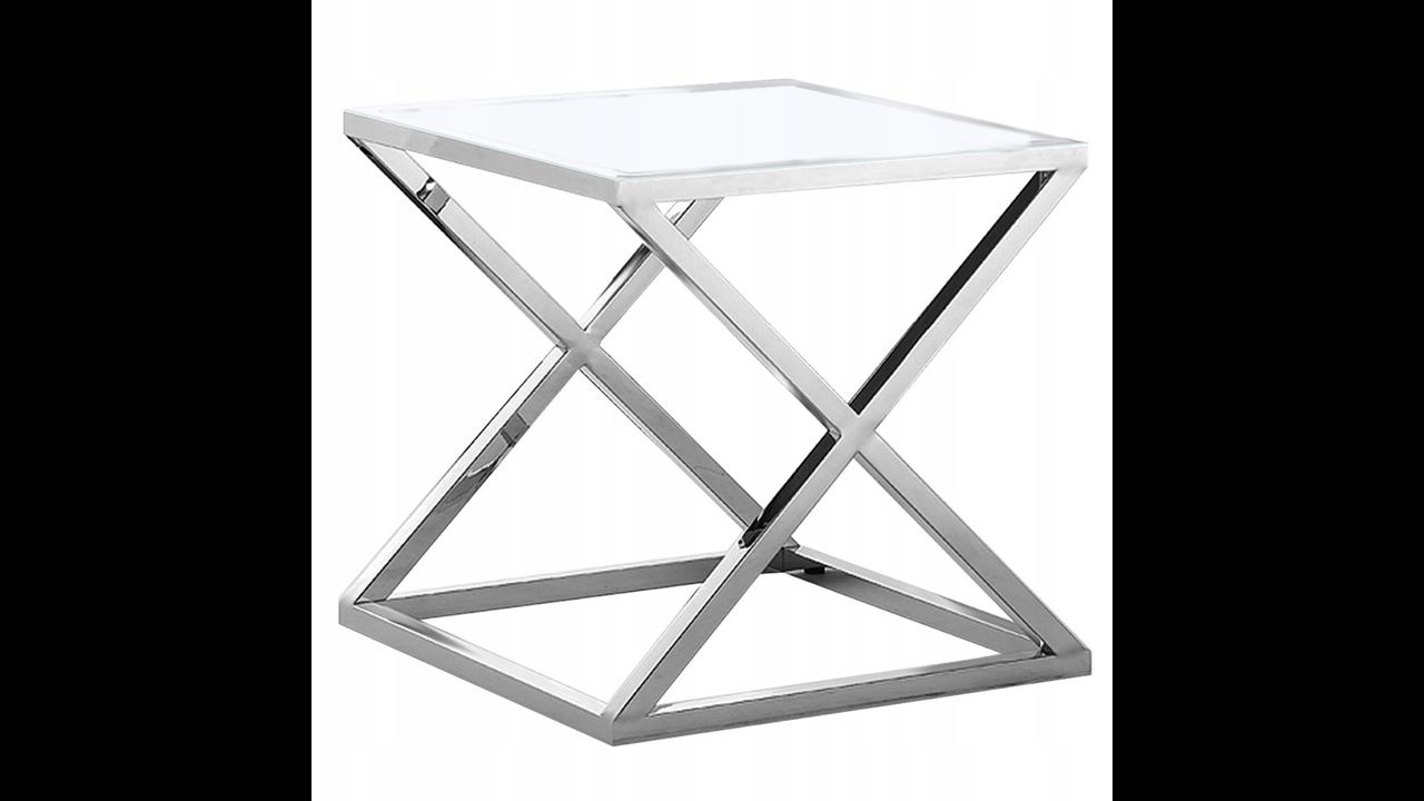 Skleněný konferenční stolek Glamour CT-018-1 50x50