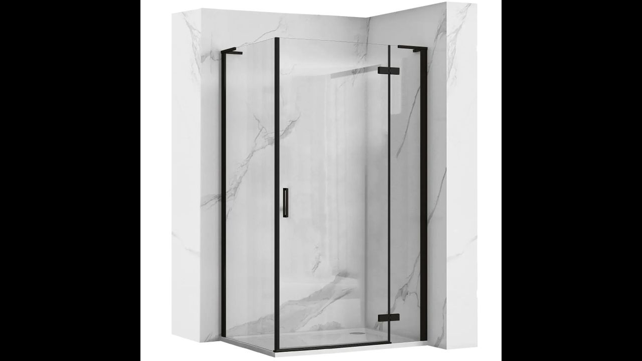 Shower enclosure REA Hugo Black 100x90