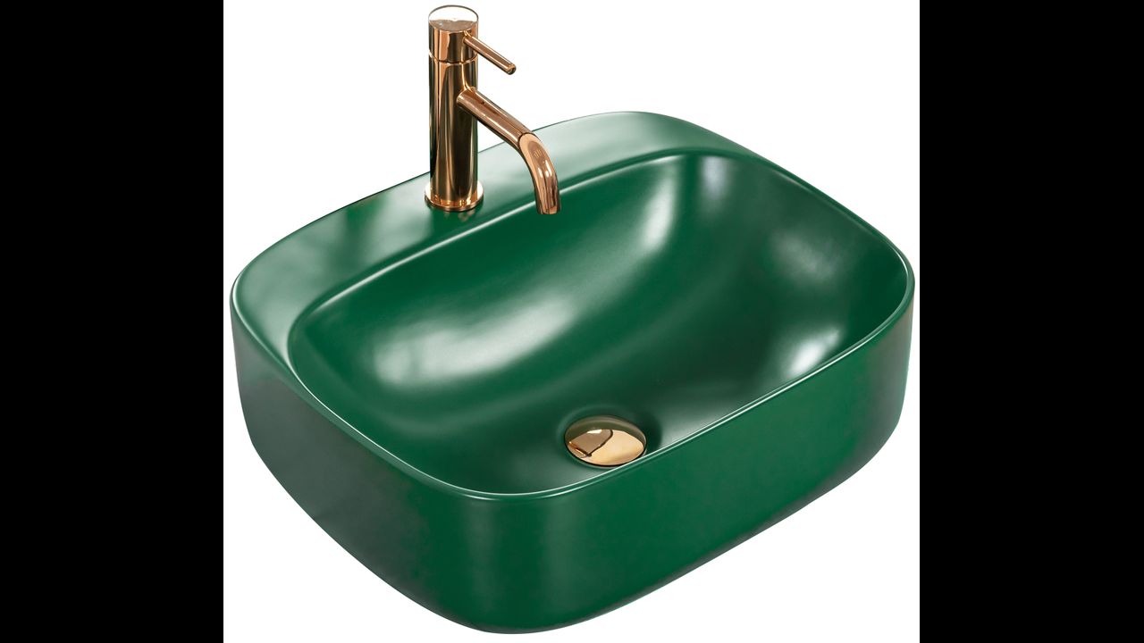 Umývadlo na dosku REA LUIZA 50 - matné zelené