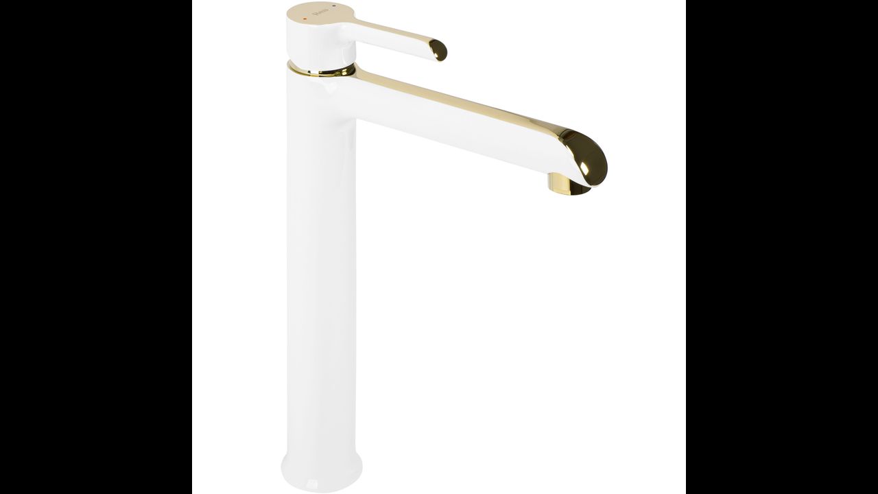 Bathroom faucet Rea MELIA white gold High