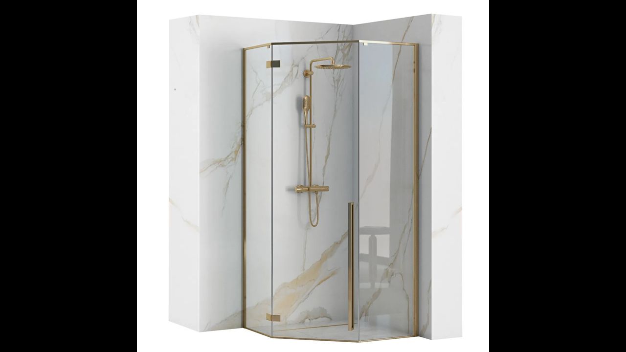 Cabina de ducha  Rea Diamond Gold 90x90