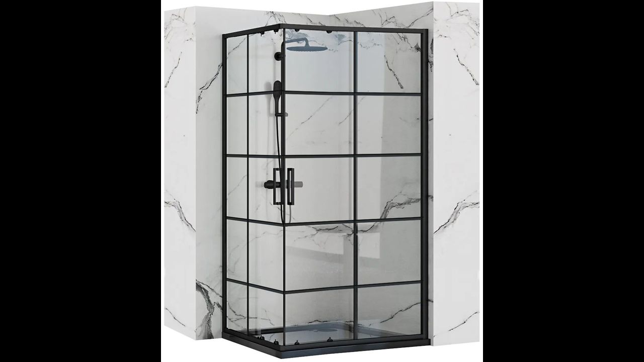 Cabina de ducha Rea Concept Black 80x100