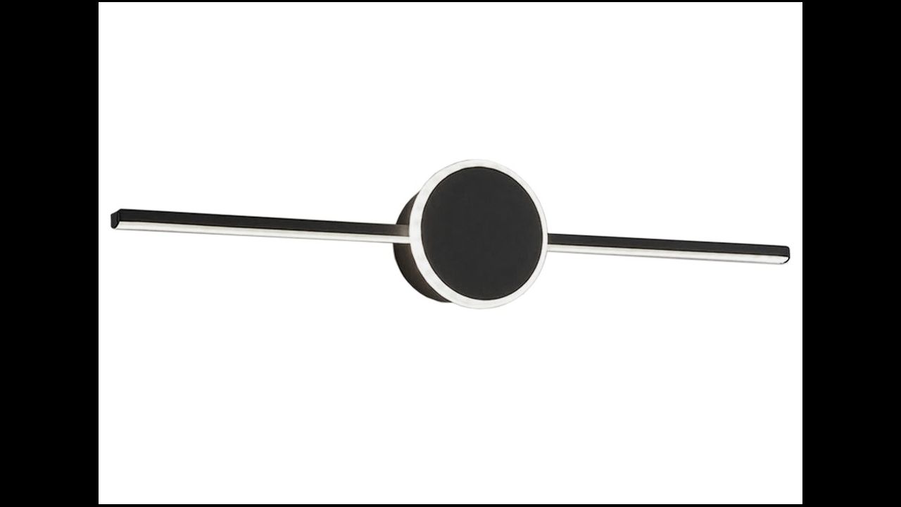 LAMPADA DA MURO DA BAGNO LED SOPRA SPECCHIO 40CM APP848-1W ROUND BLACK - Rea