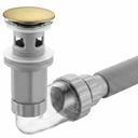 Washbasin siphon with click-clack drain REA Flow Brush Gold