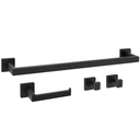 Bathroom Accessories Set Rio Black 4 Pieces