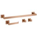Bathroom Accessories Set Rio Brush Copper 4 Pieces