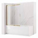 Paravento vasca scorrevole REA Dario Brush Gold 80