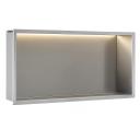 ĮMONTUOJAMA VONIOS LENTYNA LED 30x60 steel brush